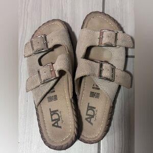 ADT Beige Buckle Sandals